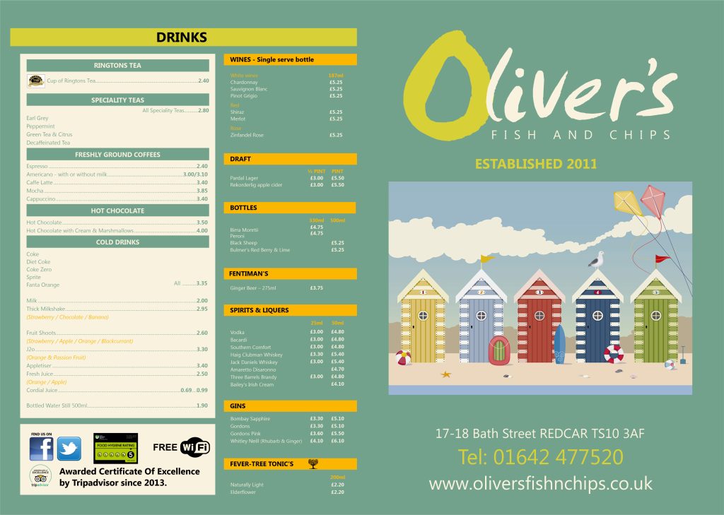 Olivers restaurant menu 2025 updated