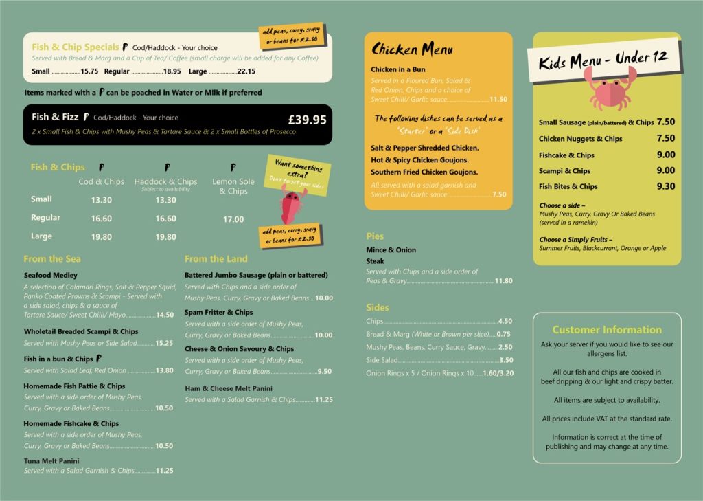 Restaurant menu 2026 2 large
